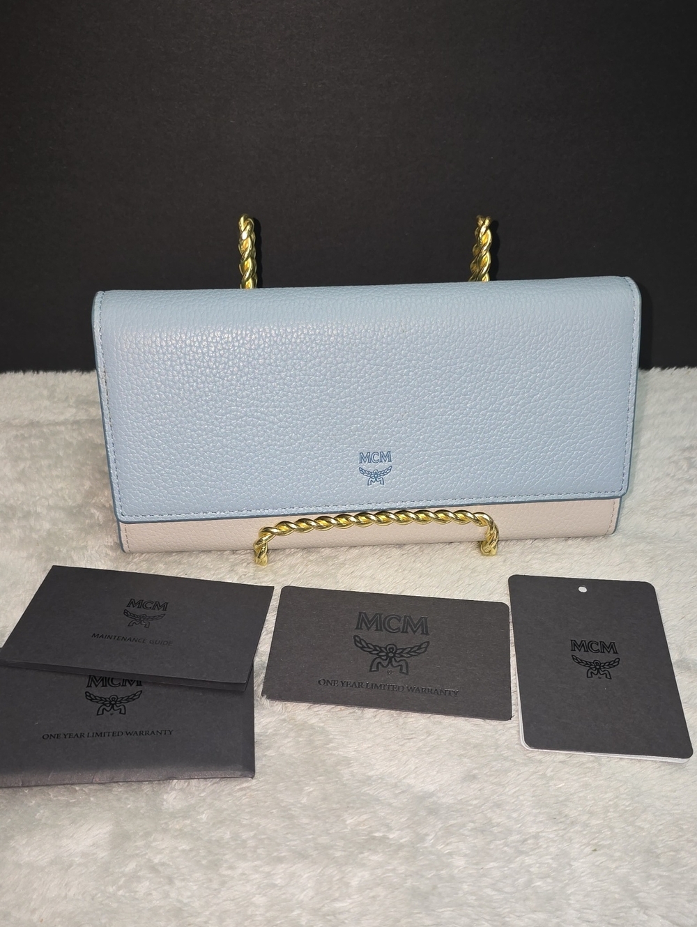 MCM Colorblock Leather Wallet